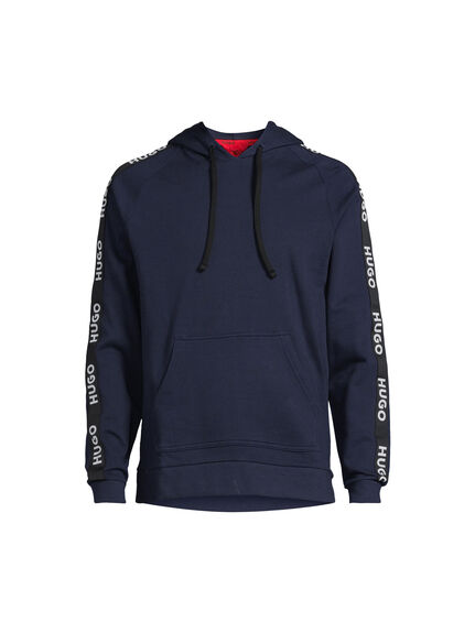 Relaxed Fit Organic Cotton Hoodie With Logo Tape