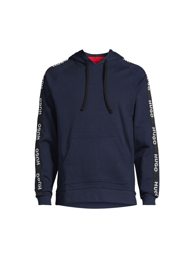 Relaxed Fit Organic Cotton Hoodie With Logo Tape
