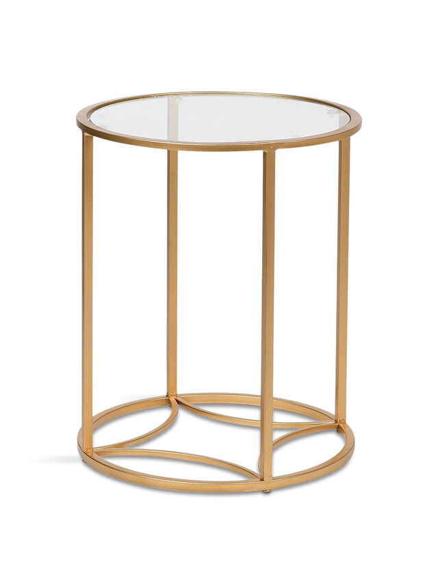 OCCASIONAL  Round gold side table