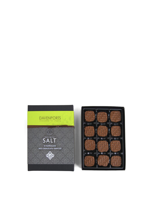 Droitwich Spring Salted Chocolate Truffles 12 Piece