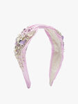 Lavender Crystal Crown beaded Headband