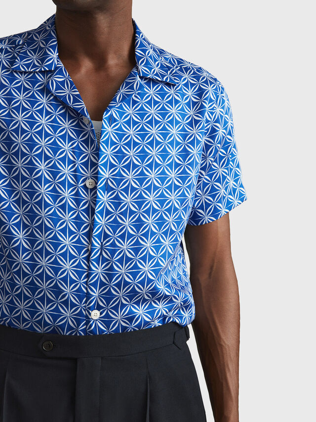 Tintipan Printed Cuban Collar Shirt
