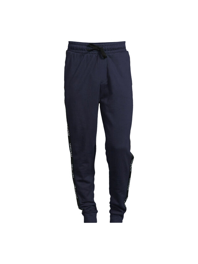 Cuffed Tracksuit Bottoms In Oragnic Cotton With Logo Tape