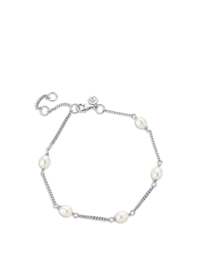 Simple pearl and Chain bracelet