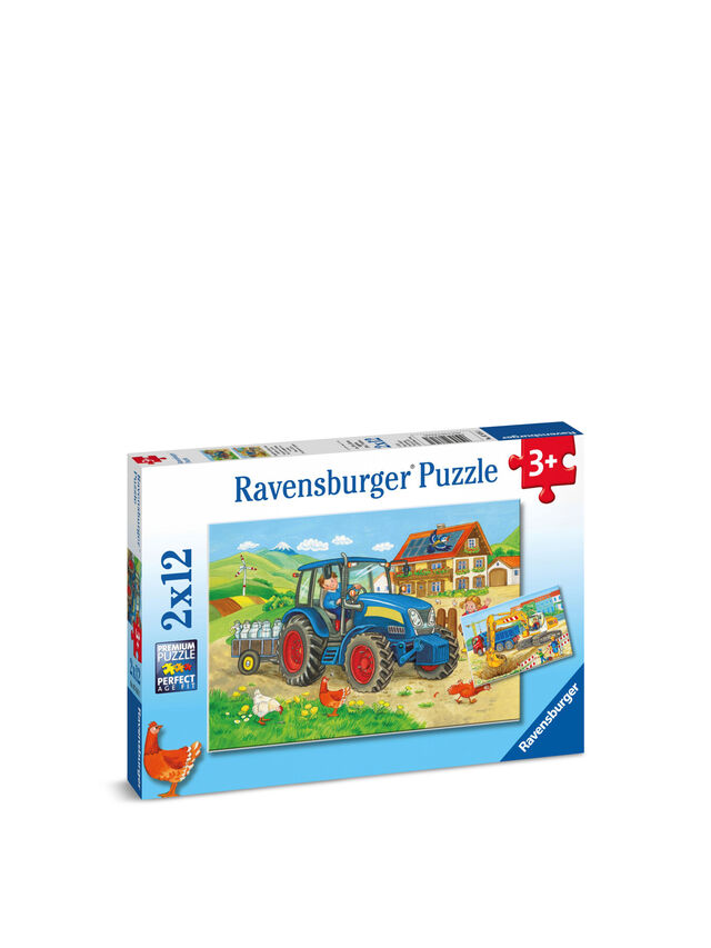 Ravensburger Hard at Work 2x 12 piece Jigsaw Puzzle Story Game