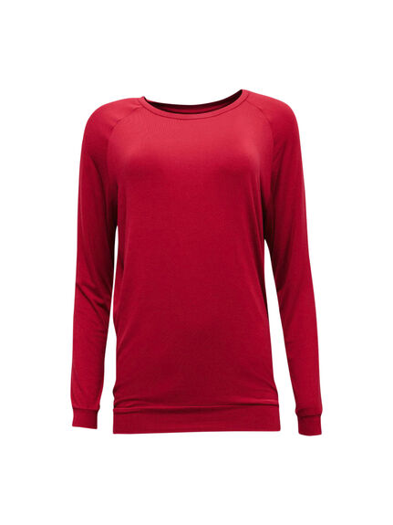 Whistler Red Knit Slouch Top