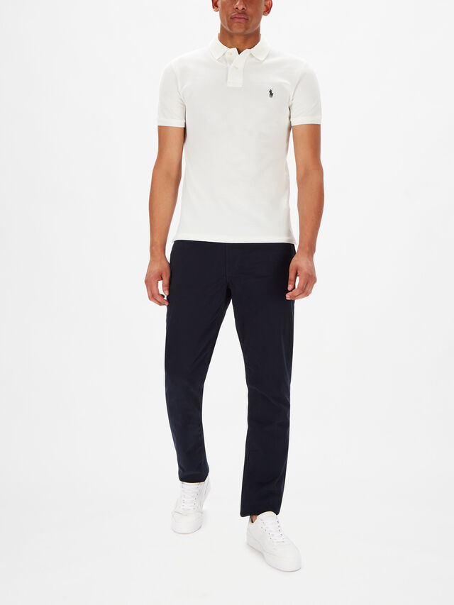 Slim-Fit Basic Mesh Polo Shirt