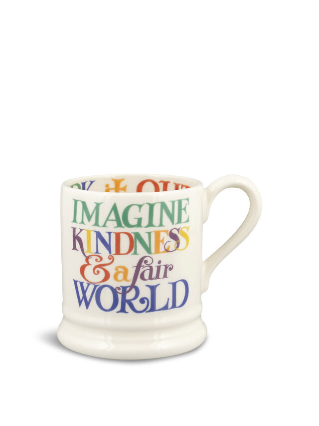Rainbow Toast Kindness & A Fair World 1/2 Pint Mug