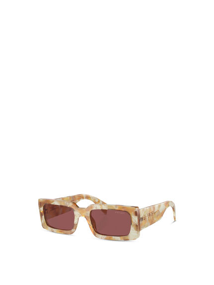 PR A07S Rectangular Slim Frame Acetate Sunglasses