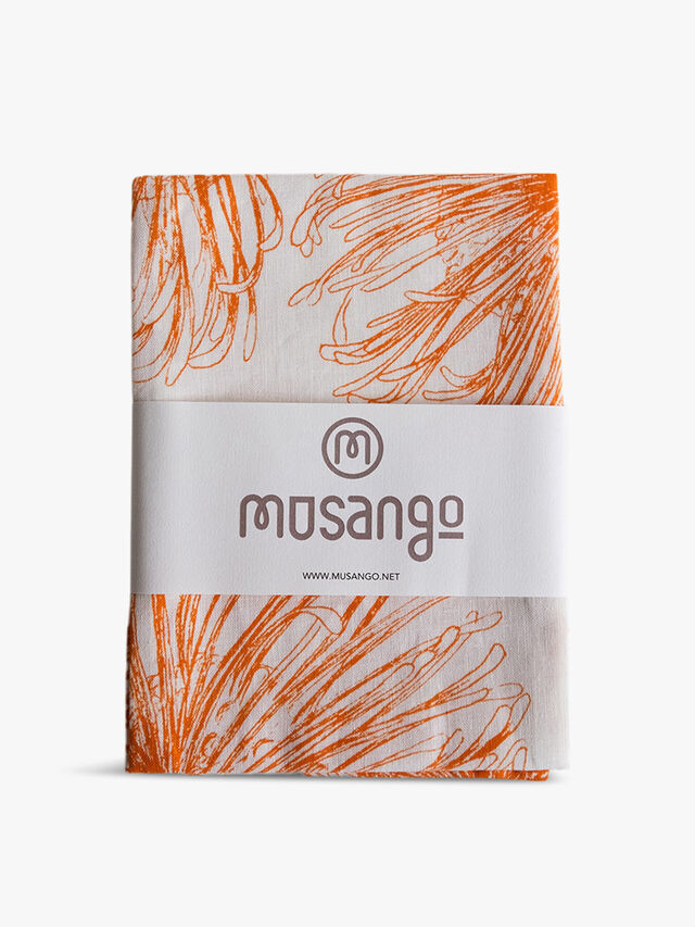 Tea Towel with Tangerine Pin Cushion Design