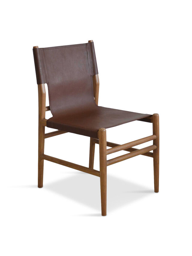 Figaro Brown Leather Dining Chair