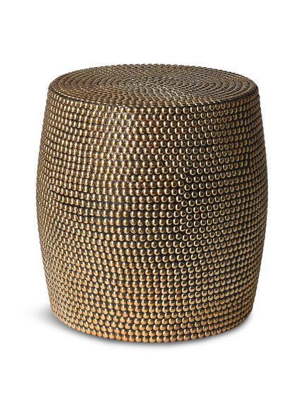 OCCASIONAL  Brass and stud side table