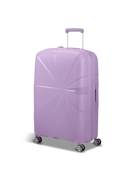 Starvibe Spinner 4 wheel 77cm expandable digital lavendar suitcase