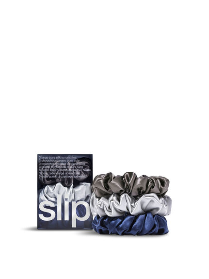 slip pure silk large scrunchies - midnight