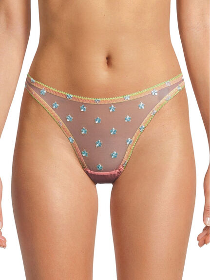 Jaime Embroidered Thong