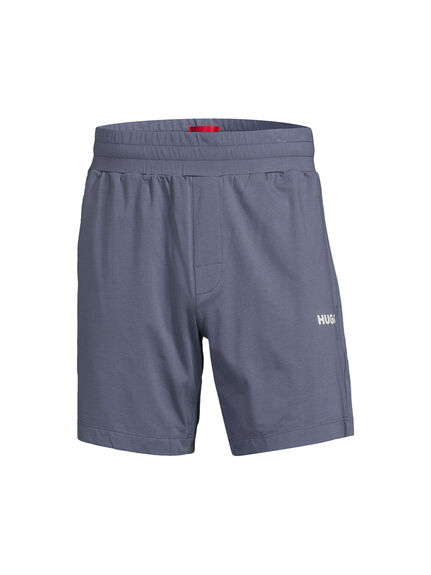Stretch-Cotton Shorts With Contrast Logo And Drawstring