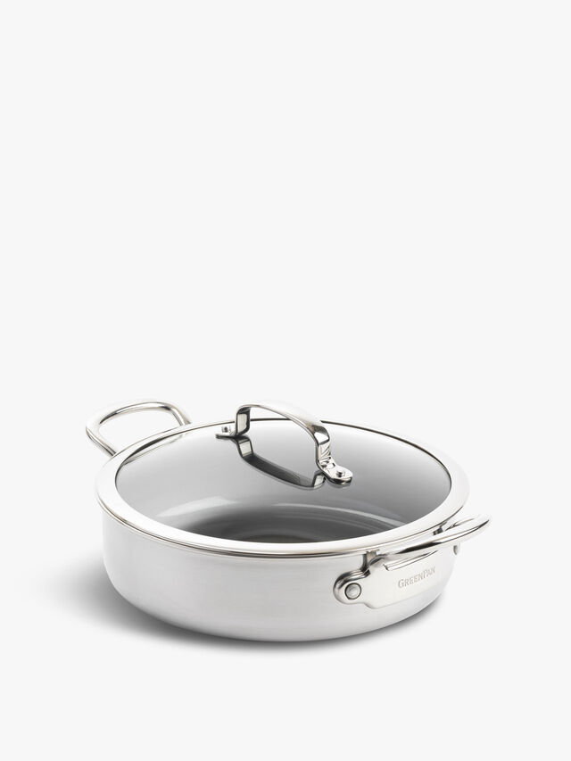 Premiere 3 Ply Stainless Steel Evershine Skillet 26cm