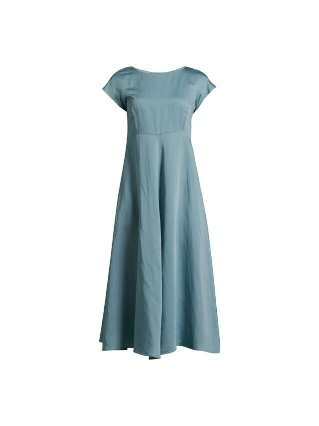 Viscose and Linen Satin Dress