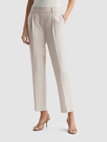 Shae Taper Tapered Linen Trousers
