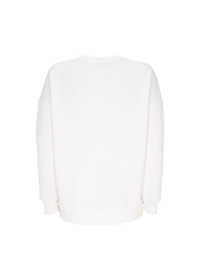 White Animal Sequin Sweatshirt