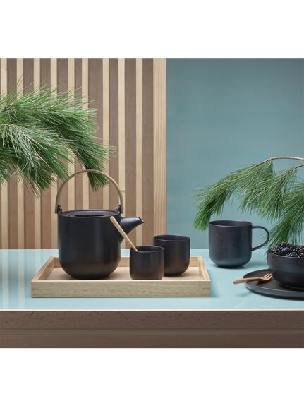 Coppa Kuro Teapot with Wooden Handle