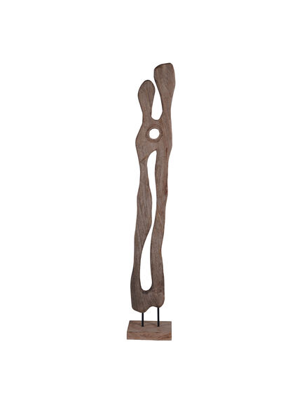 Carved Wood Textured  Sculpture Large
