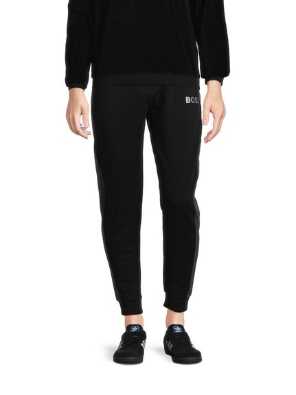 Cotton Blend Tracksuit Bottoms With Embroidered Logo