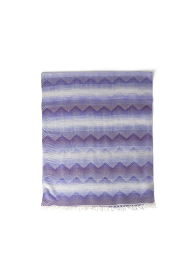 Pleated Ombre Zigzag Scarf