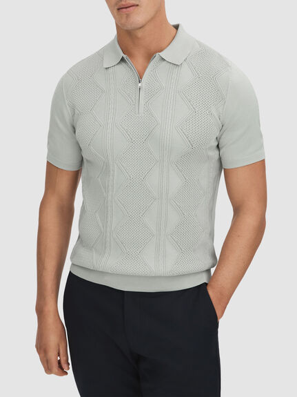 Tropic Cotton Half-Zip Polo Shirt