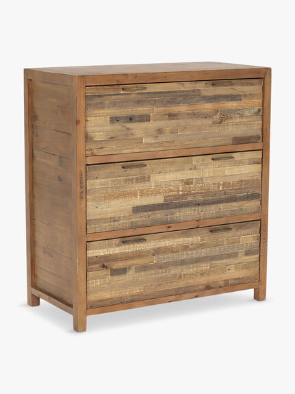 Charlie Reclaimed Wood 3 Drawer Chest