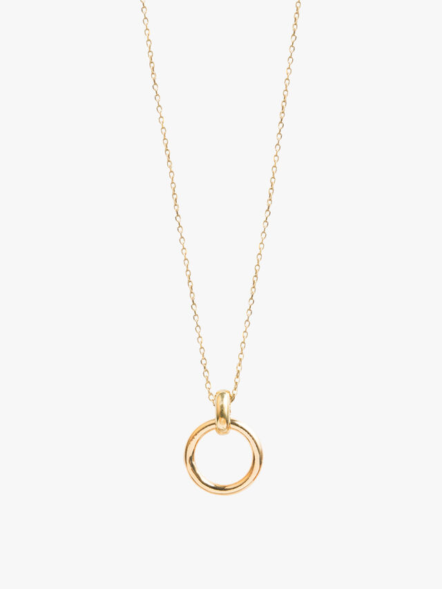 Eternity Hoop On Trace Chain Necklace