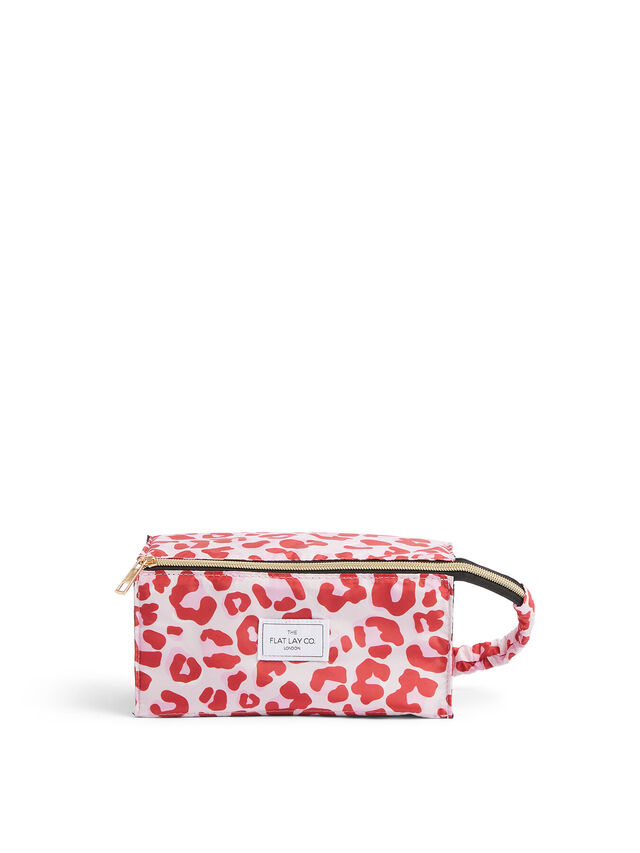 Makeup Box Bag In Pink Leopard