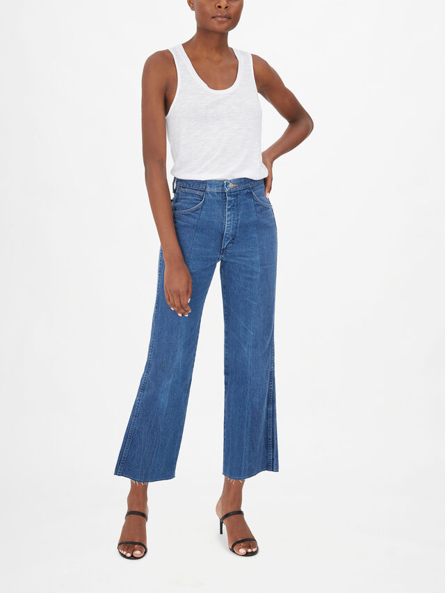 The Twin Flare Jean Cropped