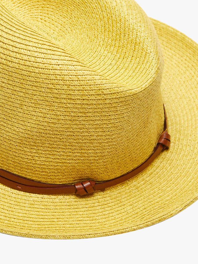 Paper Hat with Leather Band