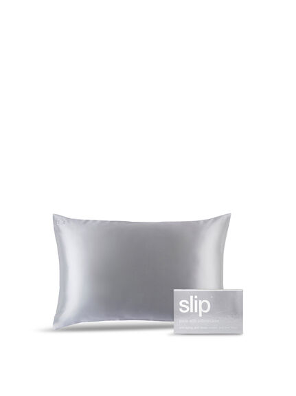 slip pure silk queen pillowcase - black