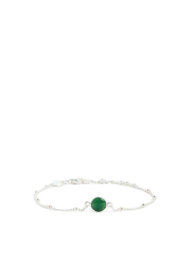 Green Adventurine Silver Healing Bracelet
