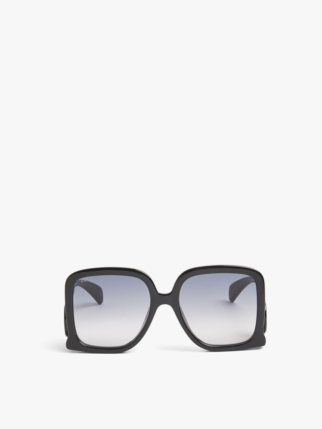 Oversized Open Logo Sunglasses