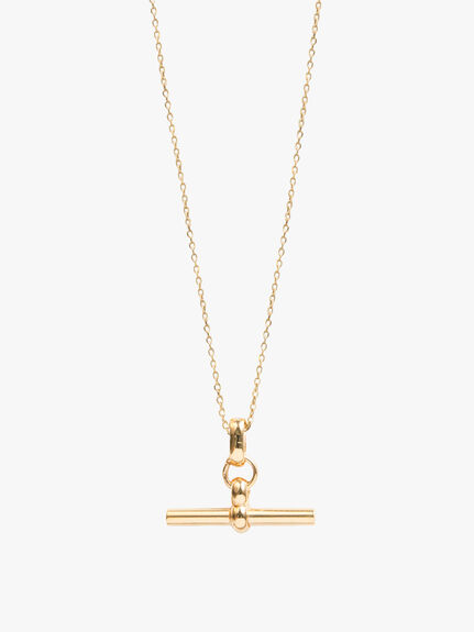 Small T-Bar on Trace Necklace
