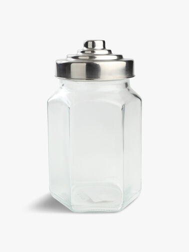 Medium Hexagon Glass Jar