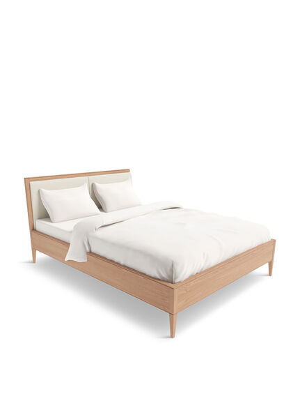 Lars King Bed Cashmere and Oak