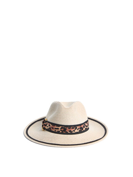 Leoni  Straw Fedora Hat