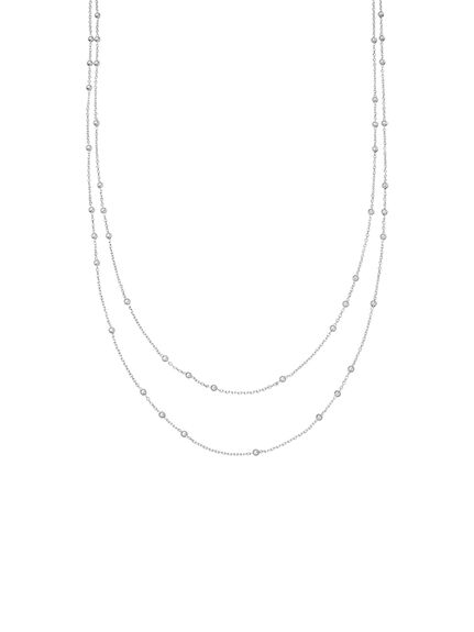 Silver Double Chain Necklace