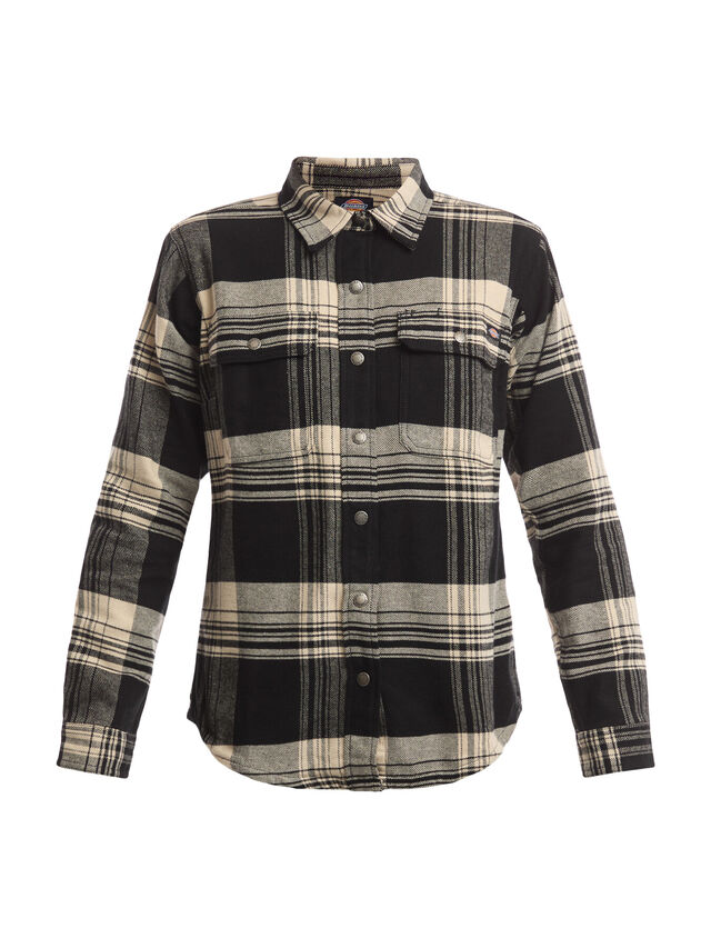 DICKIES JKT RENEGADE FLANNEL BLK/ANT WHITE