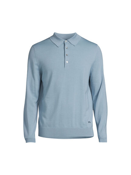 Long Sleeve Knitted Polo