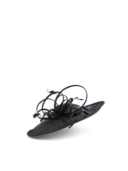 Loops Coque Feather Large Sinamay Disc Fascinator