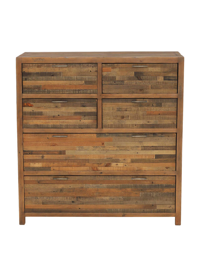 Charlie Reclaimed Wood 6 Drawer Chest Cabinet