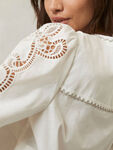 White Broderie Cotton Blouse