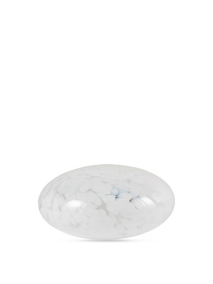 Speckled Glass Table Lamp White