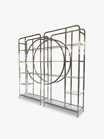 Set of 2 Decadence Gatsby Stainless Steel  Shelving Unit