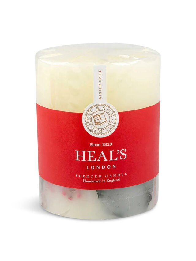 Winter Spice Tall Pillar Candle With Botanicals